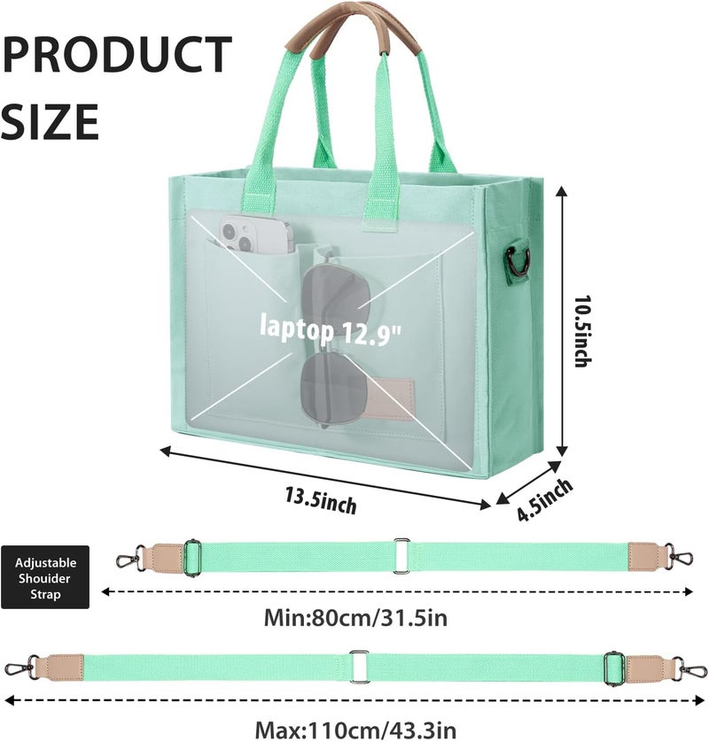 GASSDA Tote Bags for Women Canvas Tote Purse Crossbody with Pockets Top Handle Shoulder Satchel Bag for Women - Image 3